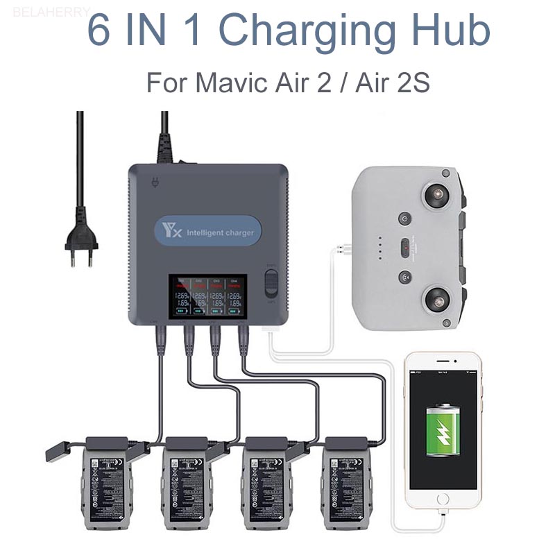 6 in 1 Digital display Battery – Drone Charging Hub Bewertung und Preis