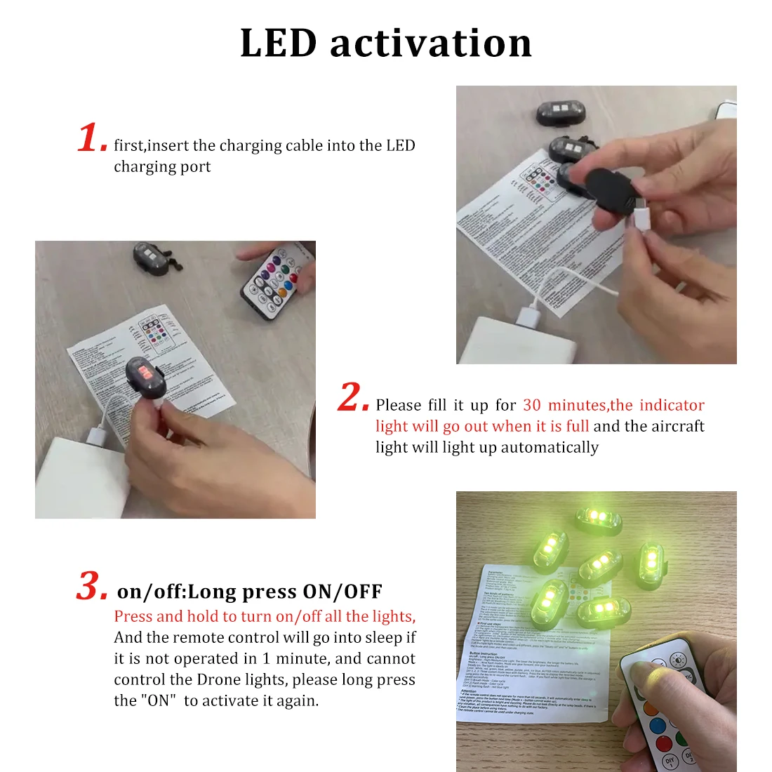 2/4/8Pcs Wireless Remote Contr – Drone Strobe Light Bewertung und Preis