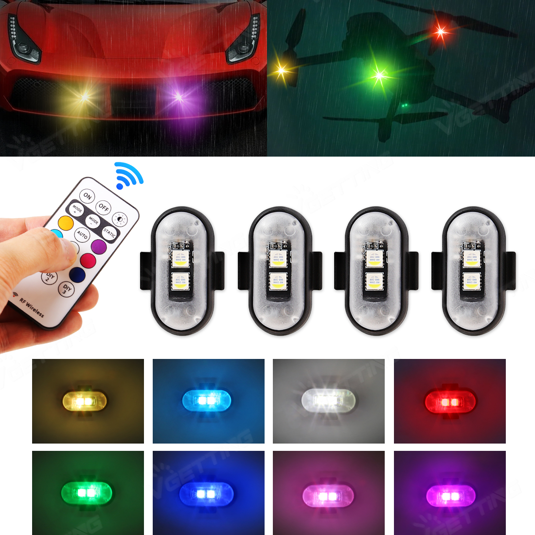 4Pcs Mini Drone Strobe Light 8 – Drone Strobe Light Bewertung und Preis