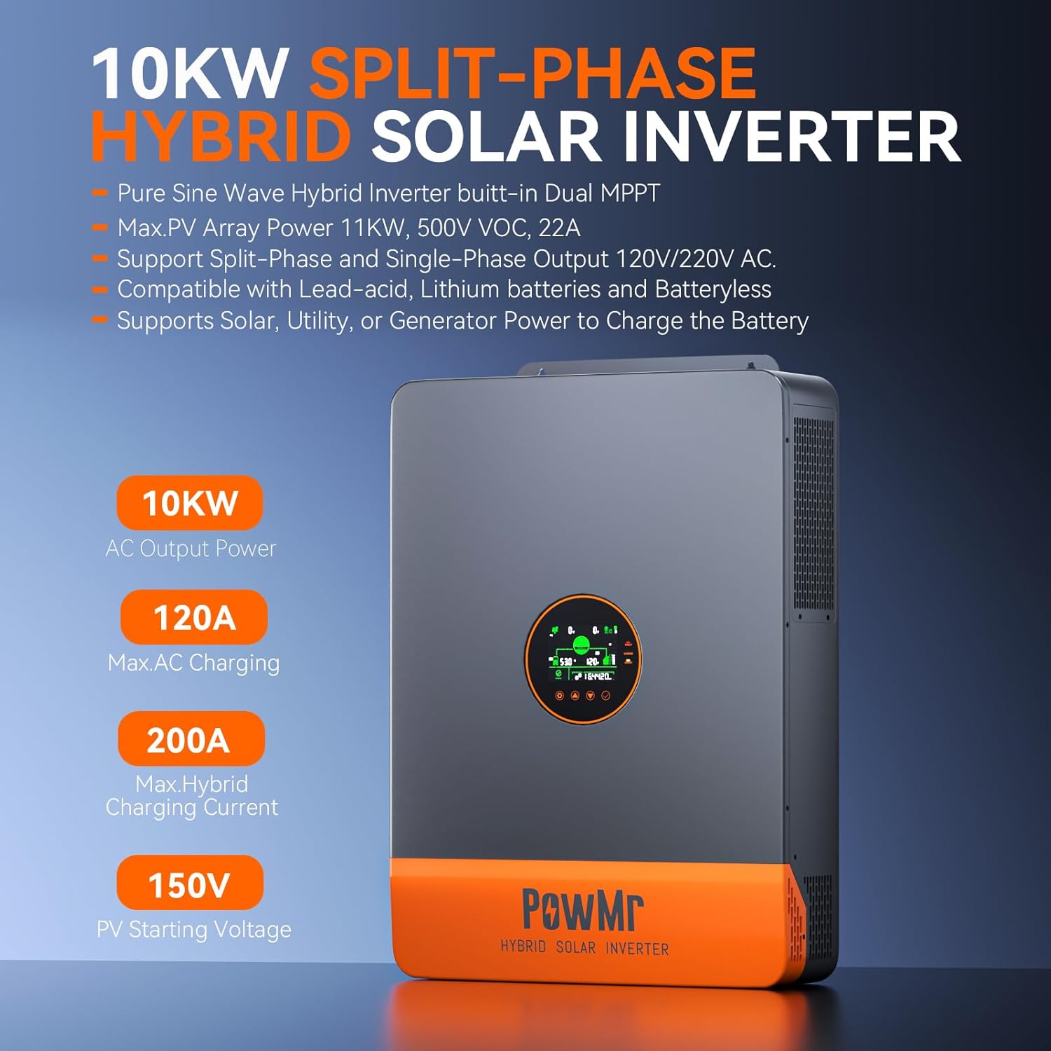 PowMr 10KW Split Phase Inverte – Drone Solar Charger Bewertung und Preis