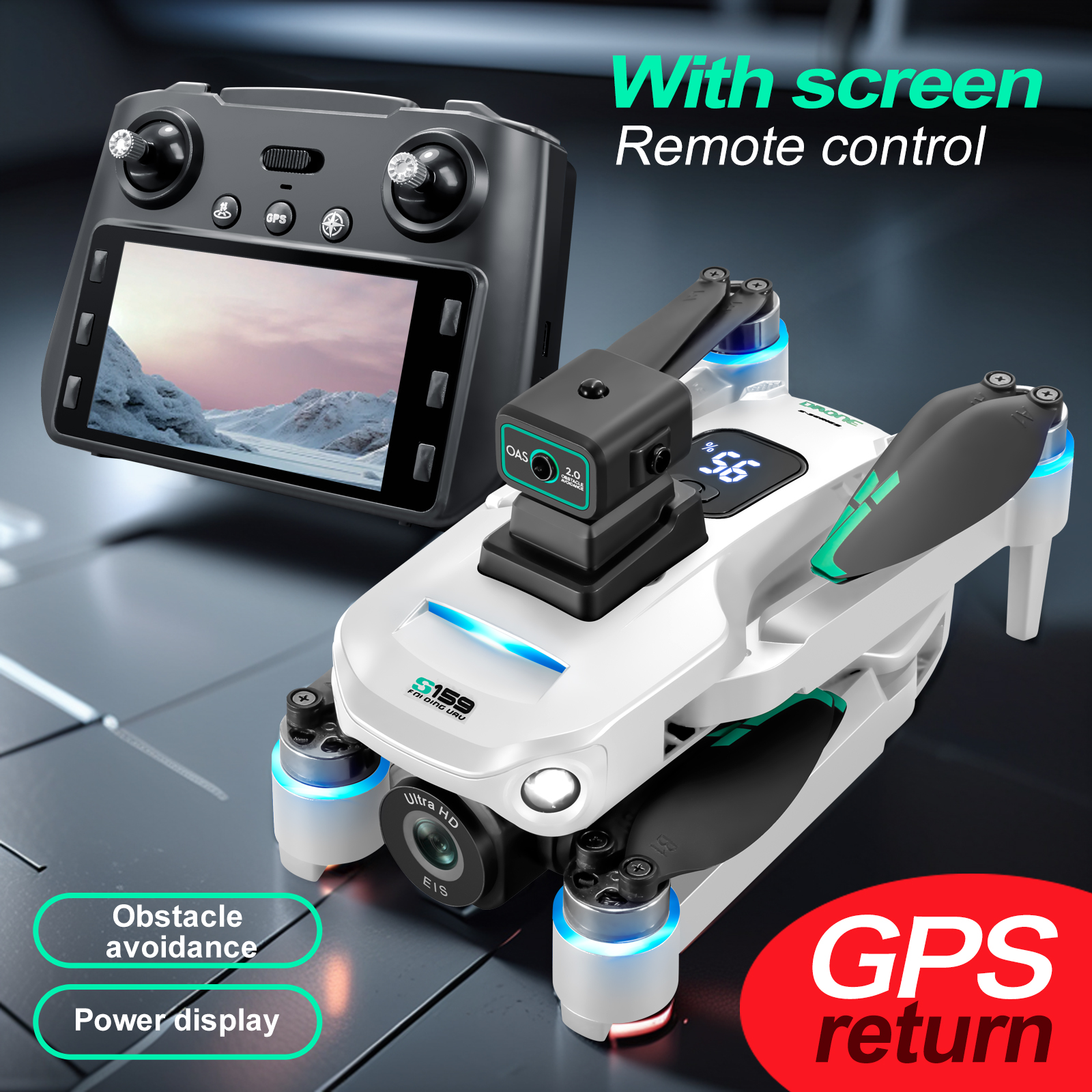 S159 GPS Drone 4K Profesional  – Drone Controller Screen Bewertung und Preis